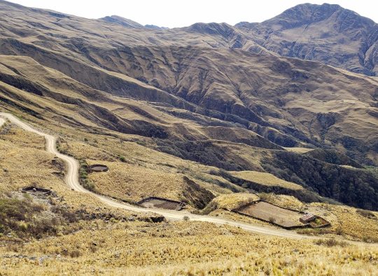 Road alongside Camino Inca